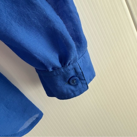 Loft by Ann Taylor Elegant Blue Women's Blouse - Picture 5 of 6